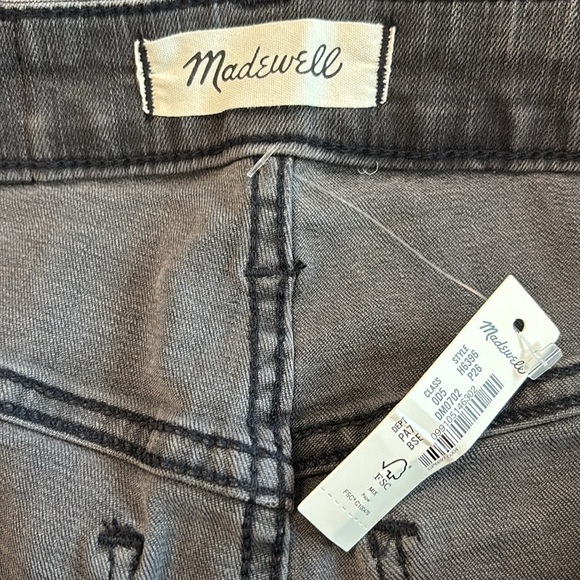 Madewell NWT Curvy High-Rise Skinny Jeans Gray Distressed Raw Hem Size 26 Petite - Picture 4 of 7